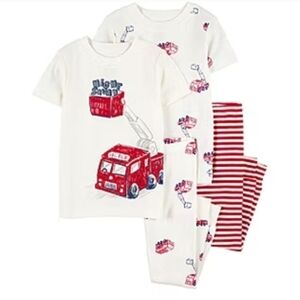 Carter's Red Fire Truck Pajama Set